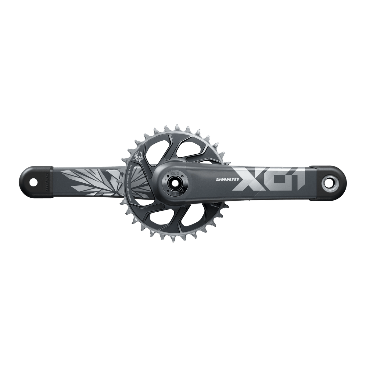 00.6118.591.054_SRAM X01 Eagle Flight Attendant DUB Carbon Kurbelgarnitur | 1x12-fach | 165mm | 32 Zähne | CL55
