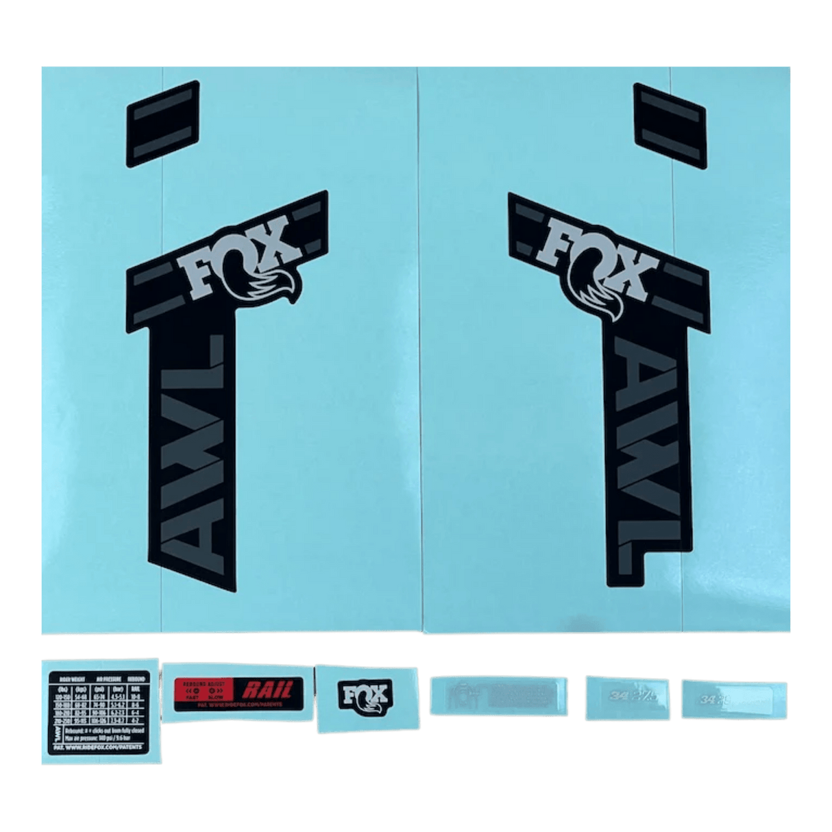 024-10-673_024-10-674_2022 FOX AWL Decal | Matte Black Background