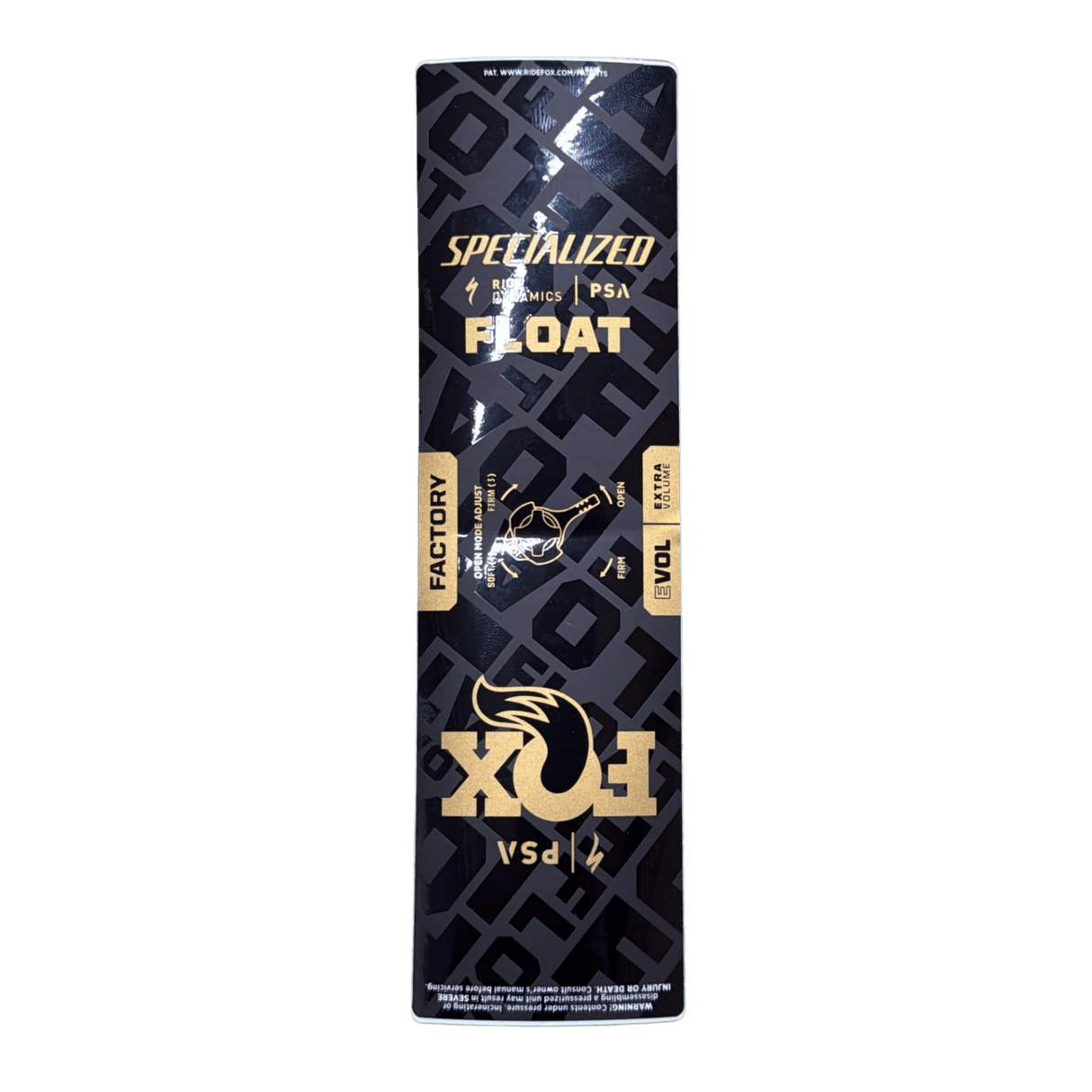 024-13-540_2024 FOX Float PSA Factory Decal | Air Sleeve | 45 - 55mm Hub