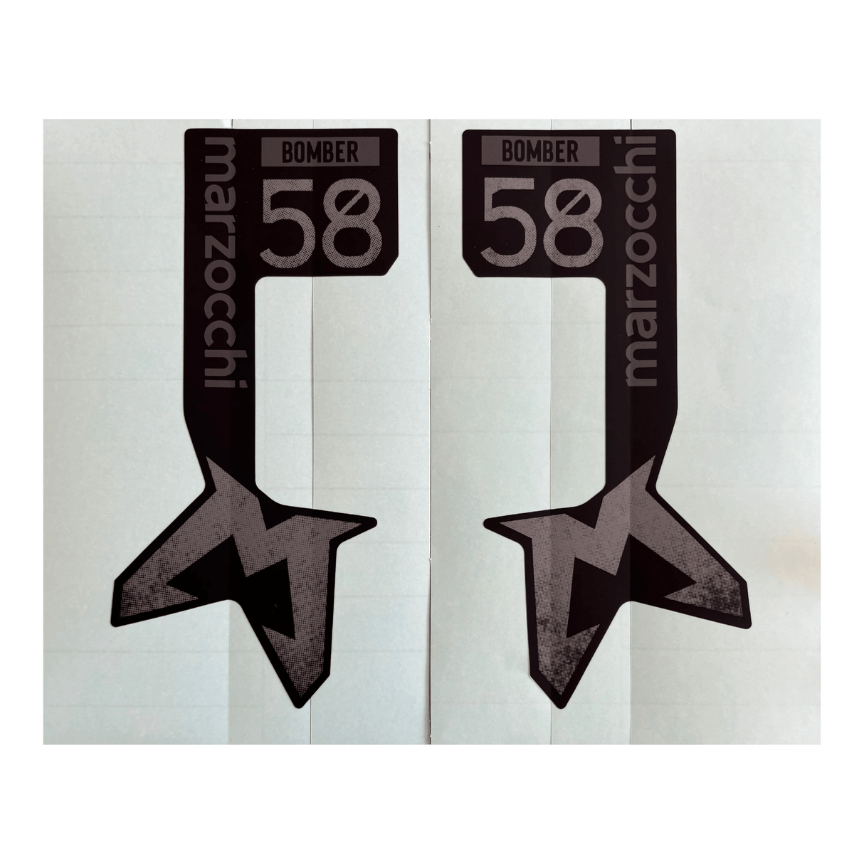 024 - 16 - 267_024 - 16 - 268_2024 Marzocchi Bomber 58 Decal | Neutral / Matte Black