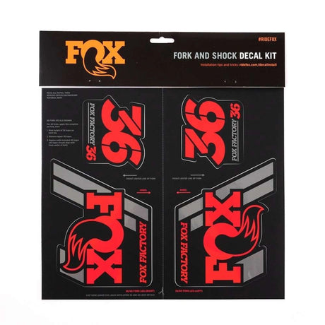 803 - 01 - 333_FOX Decal 2019 AM Heritage, Fork and Shock Kit, Red