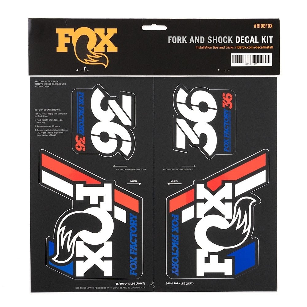 803-01-339_2019 FOX Heritage Decal Kit Fork & Shock | bis MY20 | Red/White/Blue