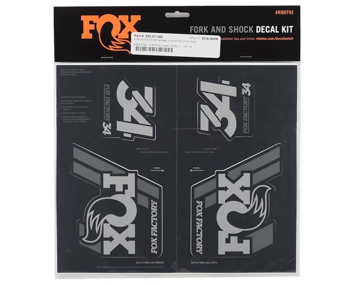 803-01-340_2019 FOX Heritage Decal Kit Fork & Shock | bis MY20 | Silver
