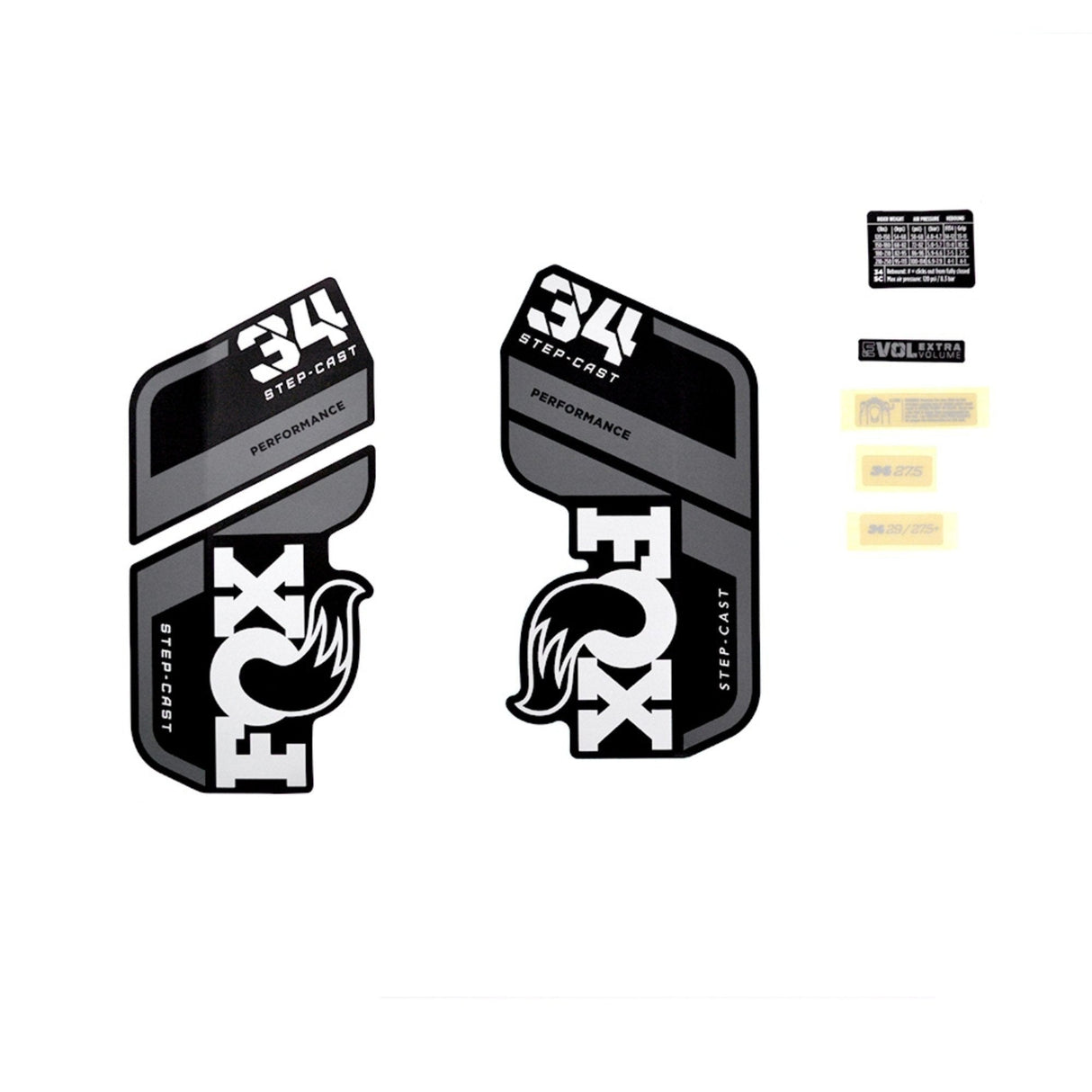 803-01-388_Decal Kit: 2019, 34 SC, P - S, 29/27.5, Matte Blk Bkgrnd