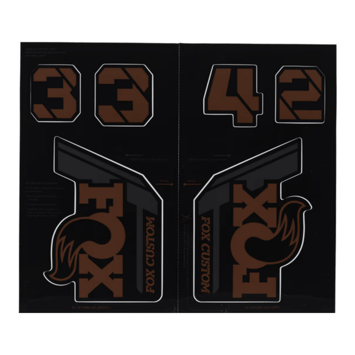 803-01-737_2021 FOX Float X2 Evol Decal Kit | Custom Root Beer