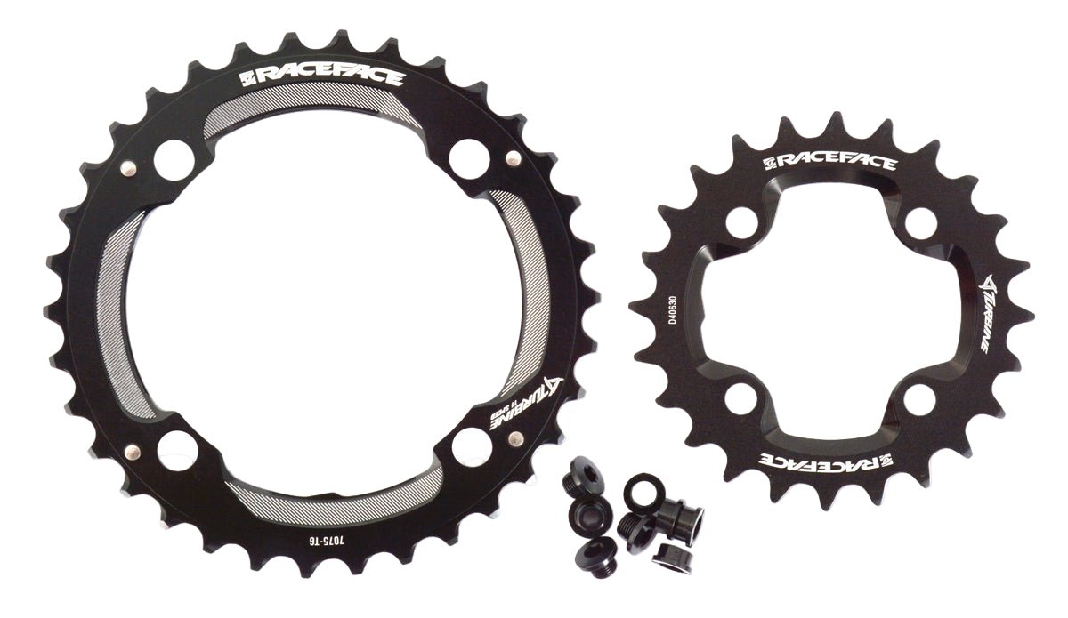 RRTUR2HBLK_Race Face Turbine 2x11 - fach Kettenblatt Set | 34/24 Zähne | 104mm/64mm