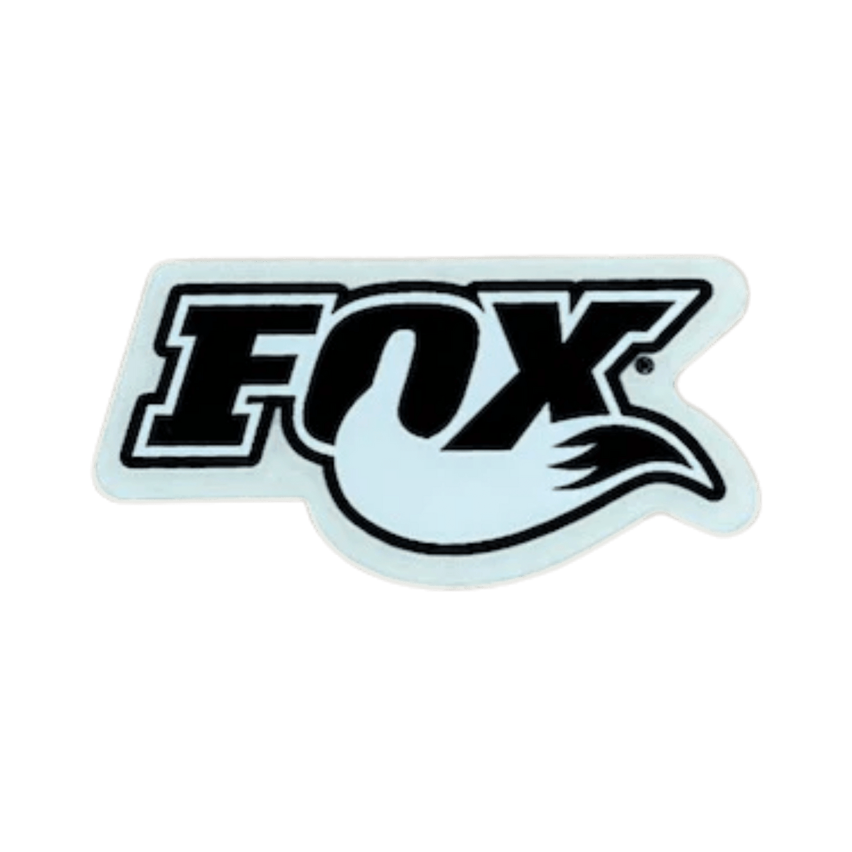 024-00-151_FOX Logo Decal | 3.8cm / 1.5' wide | Black - White