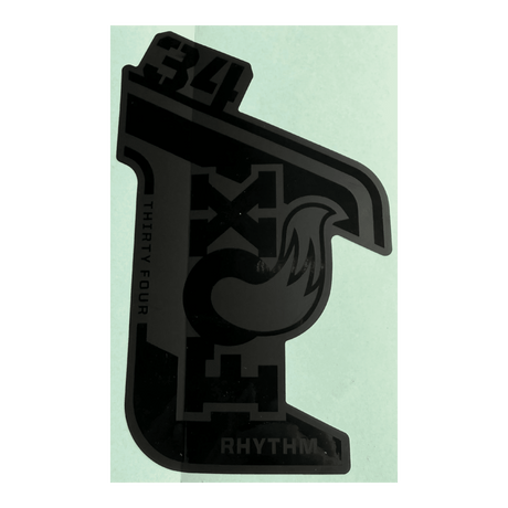 024-11-549_2021 FOX 34 Rhythm Decal | Gloss Stealth | Matte Black Background
