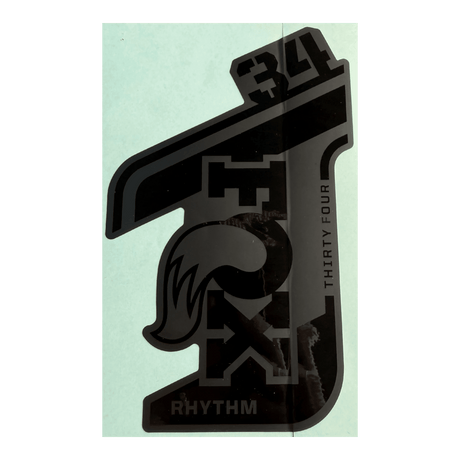 024-11-550_2021 FOX 34 Rhythm Decal | Gloss Stealth | Matte Black Background