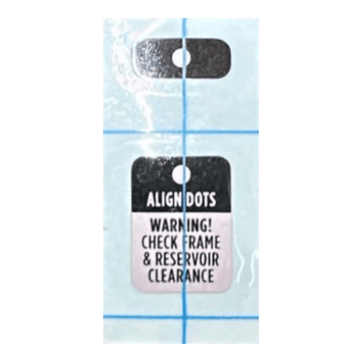 024-13-700_2026 FOX Float X2 Decal | Alignment Arrow & Frame Clearance Warning