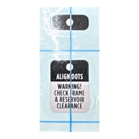 024-13-700_2026 FOX Float X2 Decal | Alignment Arrow & Frame Clearance Warning