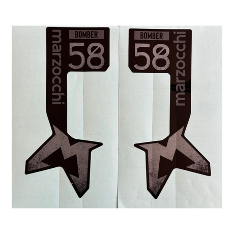 2024 Marzocchi Bomber 58 Decal | Neutral / Gloss Black