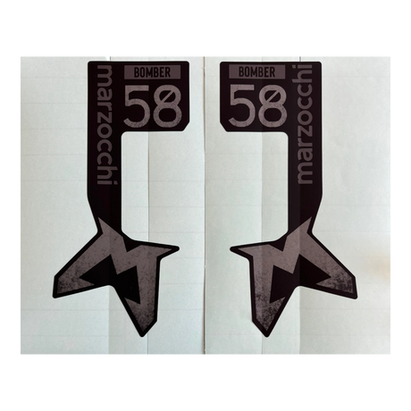2024 Marzocchi Bomber 58 Decal | Neutral / Matte Black
