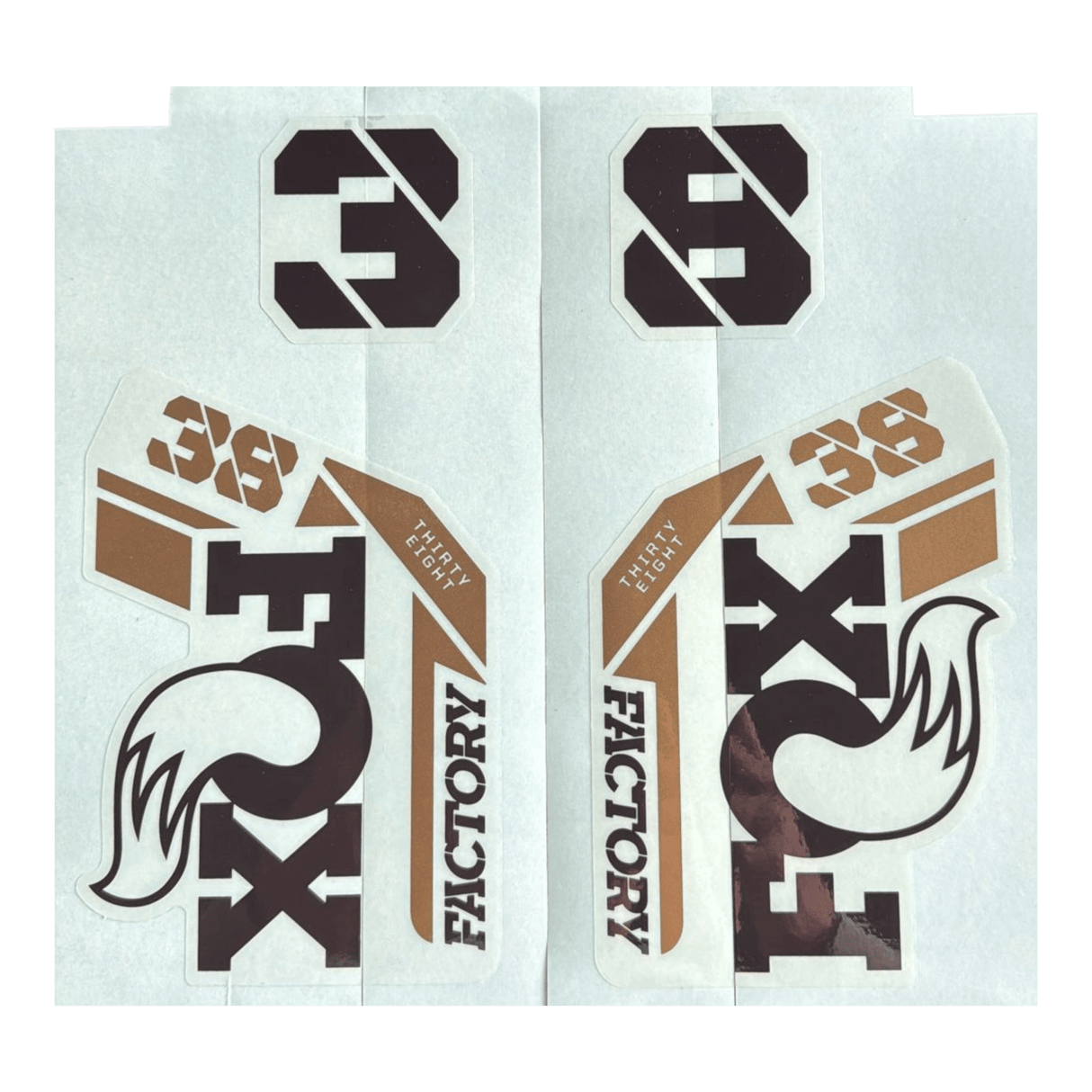 024-16-555_024-16-556_FOX 38 Factory Decal | Black Logo / Gold