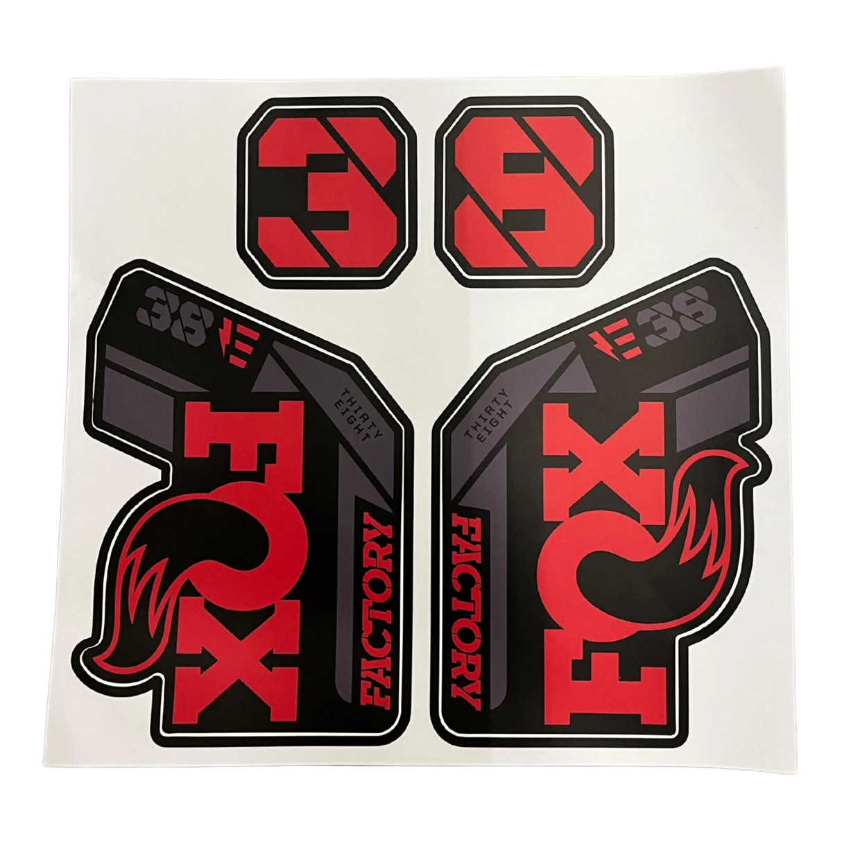 FOX 38 Factory E-Bike Decal - Red Limited