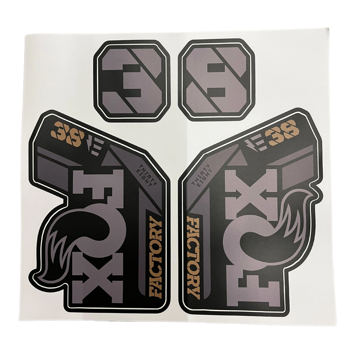 FOX 38 Factory E-Bike Decal - Black/Grey