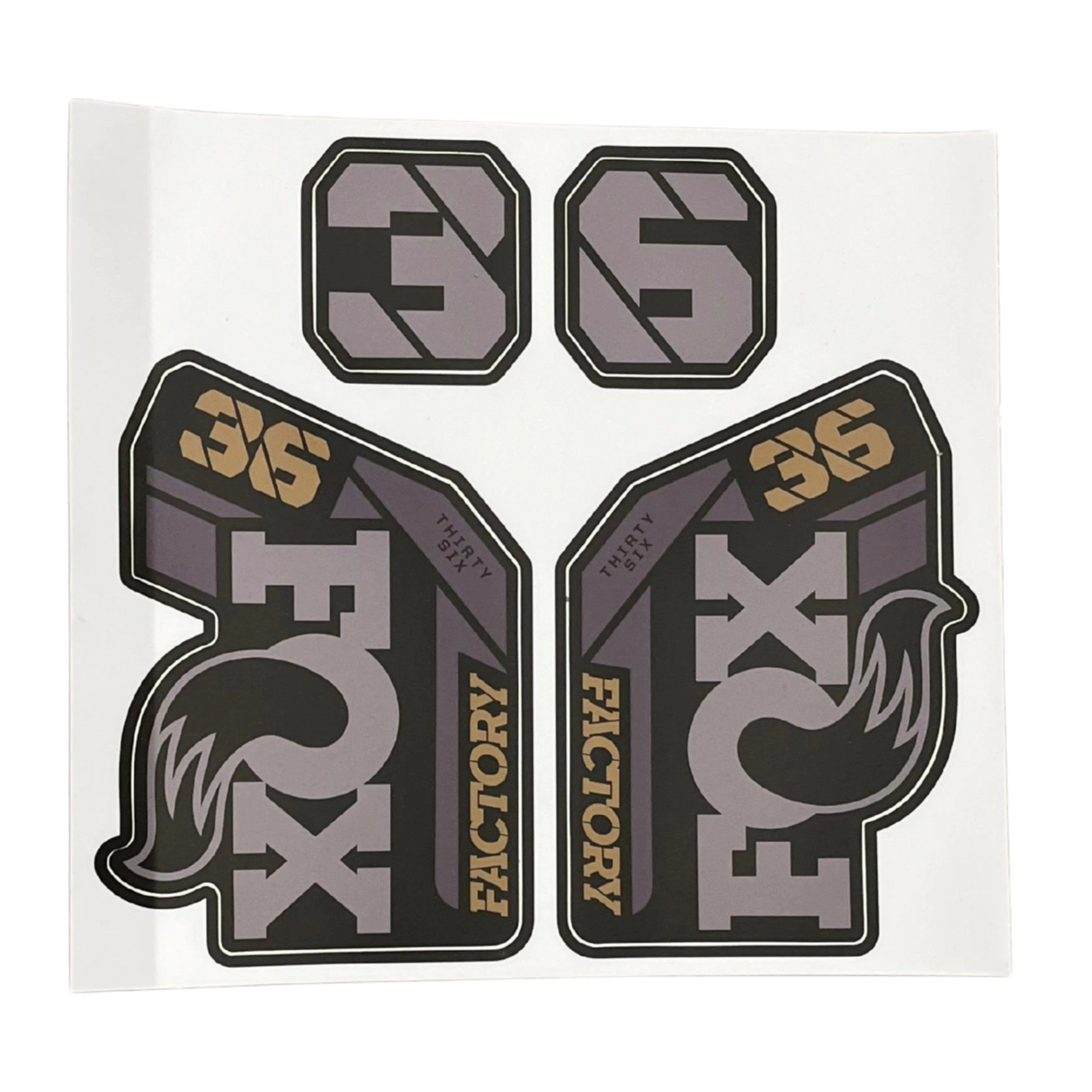 FOX 36 Factory Decal - Black/Grey