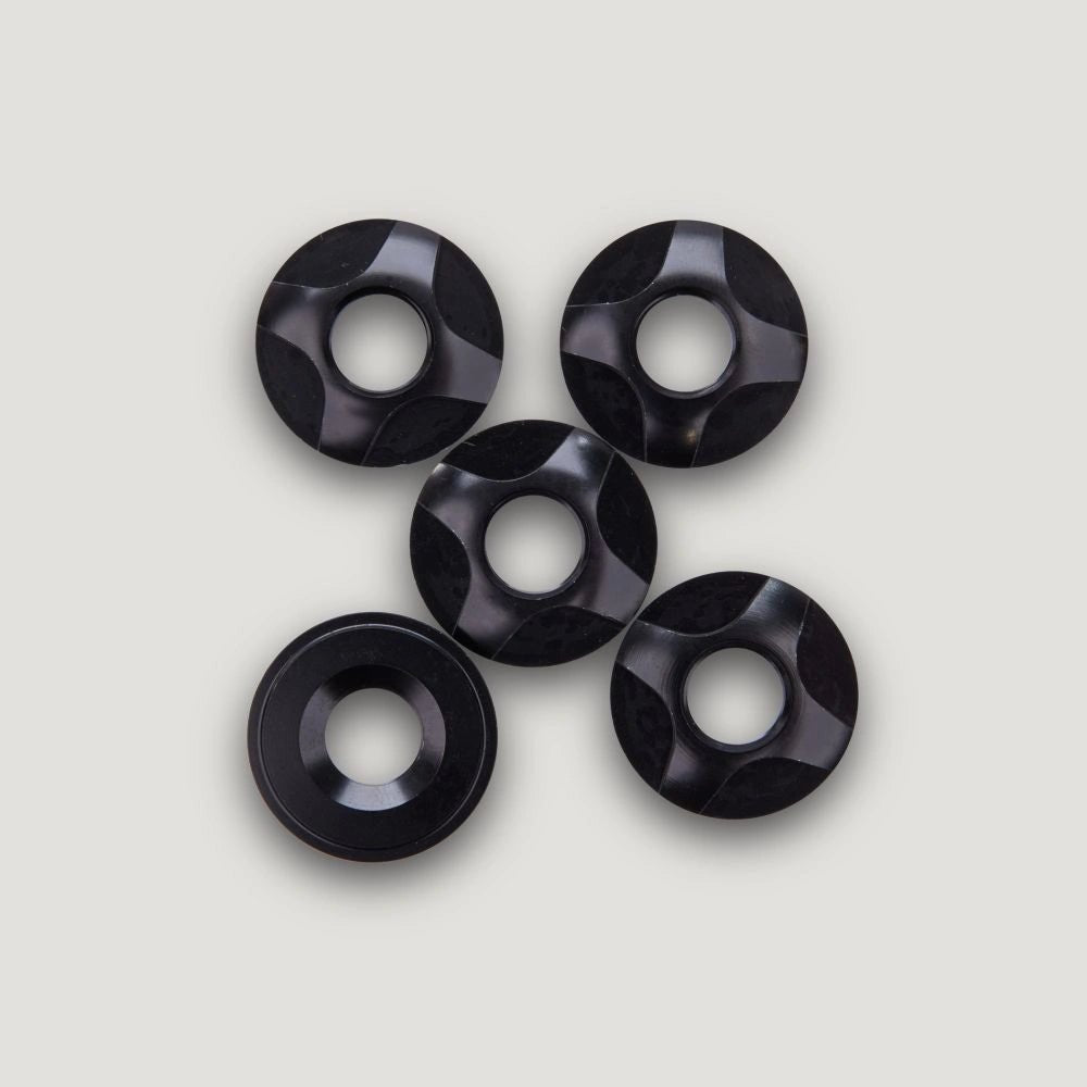 210 - 24 - 085_Kit: Lockring Resi End Cap 2017 LIVE [.150 TLG 1.050 OD] Al 6061 Black Ano Type II Quantity 5