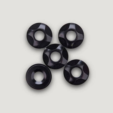 210 - 24 - 085_Kit: Lockring Resi End Cap 2017 LIVE [.150 TLG 1.050 OD] Al 6061 Black Ano Type II Quantity 5