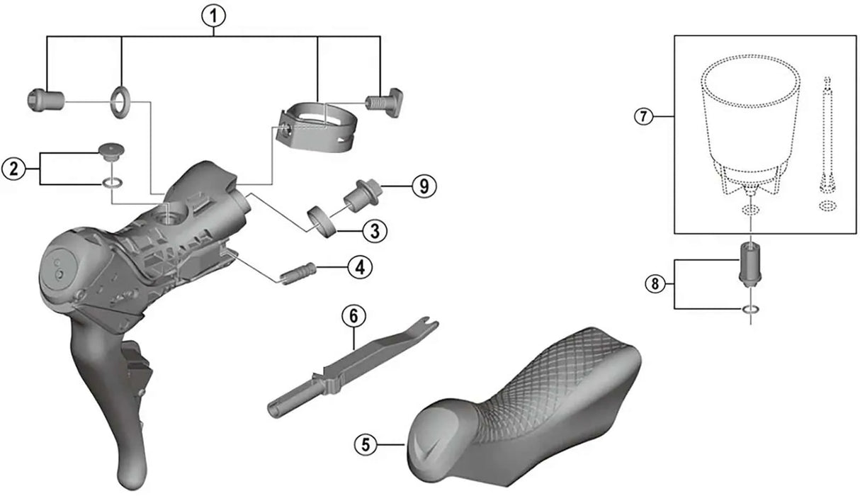 Shimano Ultegra Di2 ST-R8070 Klemmschelle | 23,8-24,2mm