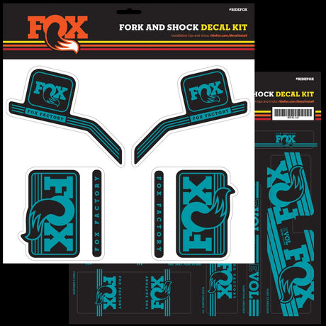 803 - 01 - 110_FOX Decal 2016 AM Heritage, Fork and Shock Kit, Turquoise