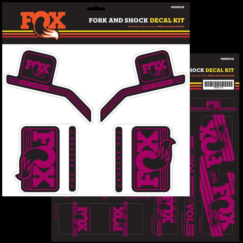 803-01-118_FOX Decal 2016 AM Heritage, Fork and Shock Kit, Pink