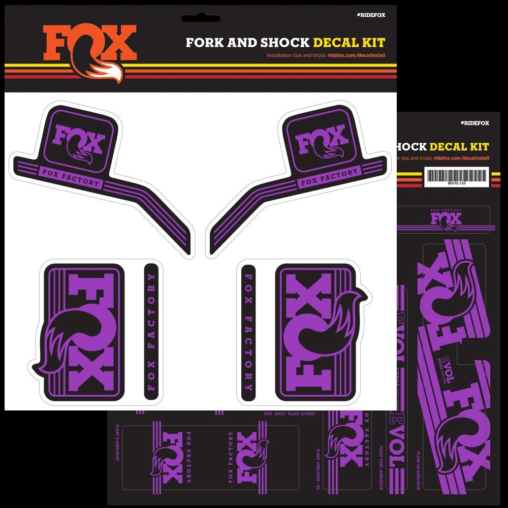 803-01-124_FOX Decal 2016 AM Heritage, Fork and Shock Kit, Purple