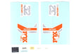 803-01-260_Decal Kit: 2018, 32 SC, F - S, Orange/White Logo, Gloss White Background