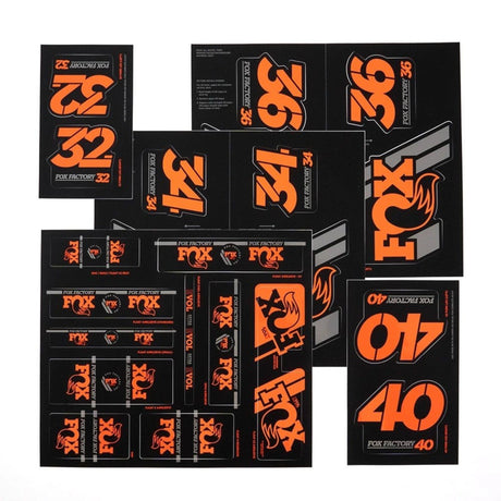 803 - 01 - 332_FOX Decal 2019 AM Heritage, Fork and Shock Kit, Orange