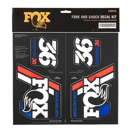 803 - 01 - 339_FOX Decal 2019 AM Heritage, Fork and Shock Kit, Red/White/Blue