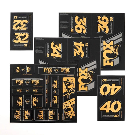 803 - 01 - 342_FOX Decal 2019 AM Heritage, Fork and Shock Kit, Gold