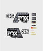 803-01-525_2021 FOX 36 Performance Elite Decal Kit | Gray Logo | Matte Black