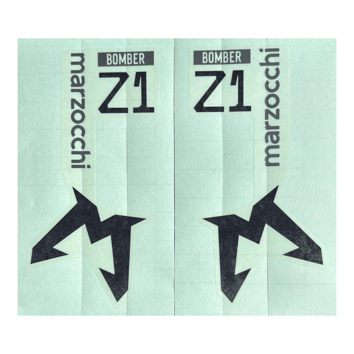 803-04-102_Marzocchi Bomber Z1 Air/Coil Decal | Standard / Clear Logo | Gloss Red Fork