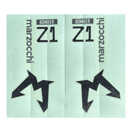 803-04-102_Marzocchi Bomber Z1 Air/Coil Decal | Standard / Clear Logo | Gloss Red Fork