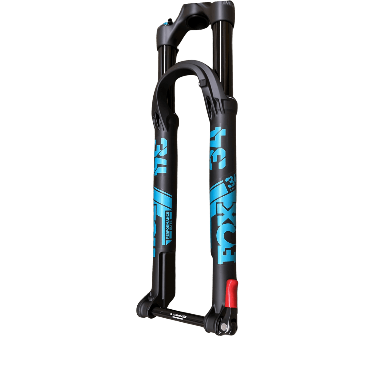 910 - 30 - 858_2023 FOX 34 Float SC Performance Elite 29" 120mm 44mm FIT4 3 - Pos Remote - Matte Black / Blue Decals