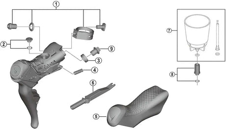 Y0E698020_Shimano Ultegra Di2 ST-R8070 Klemmschelle | 23,8-24,2mm