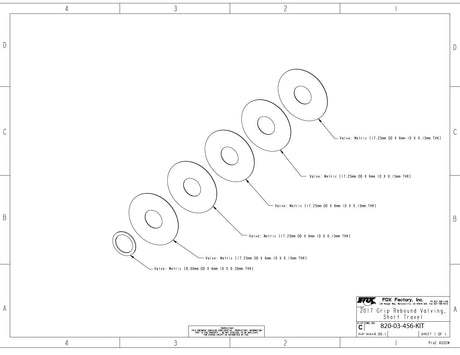 820 - 03 - 456 - KIT_Shimstack Service Set 2017 Grip Rebound Valving Short Travel