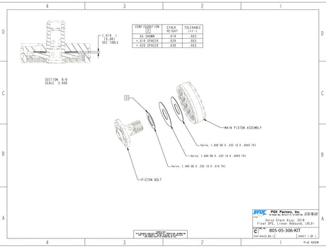 805 - 05 - 306 - KIT_Shimstack Service Set (light LRL) Valve Stack Asse. 2018 Float DPS Linear rebound LRL01